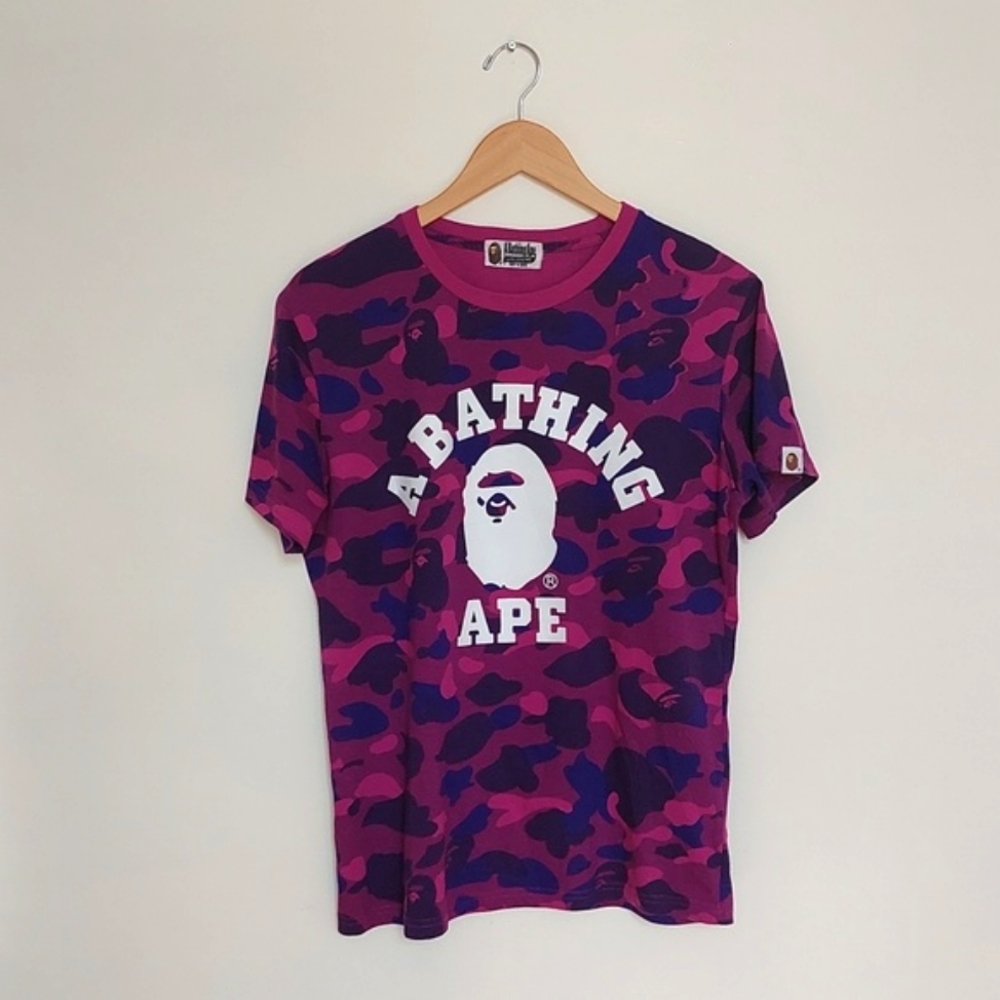 A bathing ape camo t shirt
